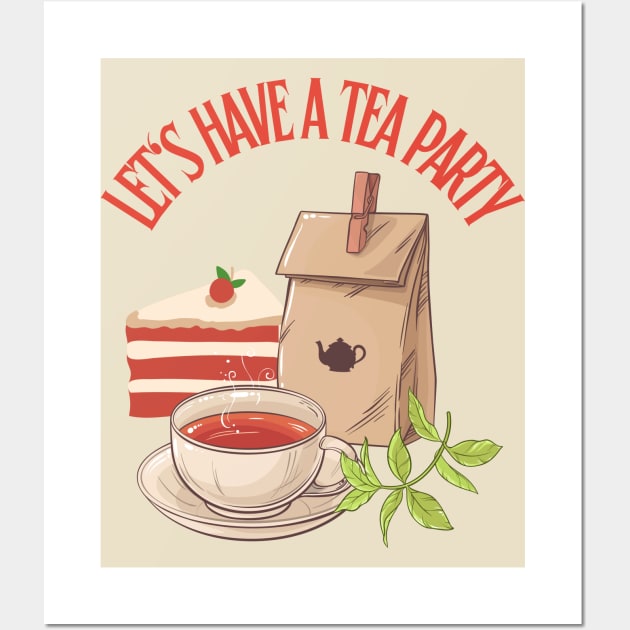 Let's Have a Tea Party Wall Art by Souls.Print